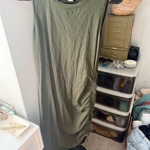 Michael Kors Olive Green Midi Dress